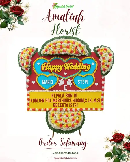 Papan Bunga Pernikahan Sido Mulyo
